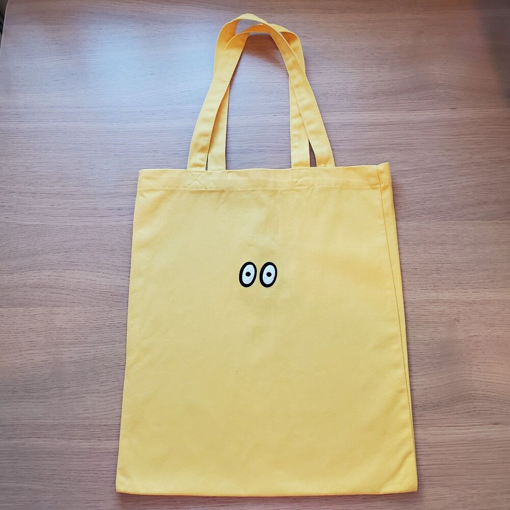 NEW Charlotte Stone Yellow Canvas Tote Bag #2 - Picture 2 of 3